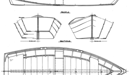 Thomson 11' Skiff overhead and profile