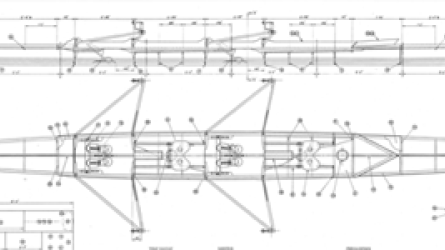 27' 2 Person Rowing Shell, Kookaburra profile