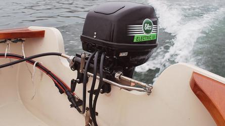 The Elco electric outboard motor.