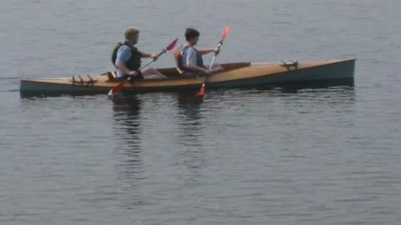 Mill Creek Tandem kayak built by Betty Galloway, 2014 