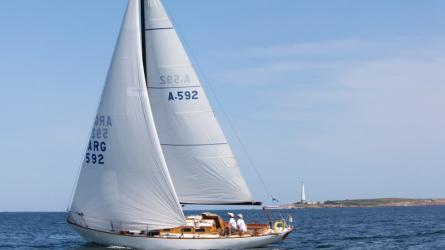 MALAY, classic German Frers sloop. Photo ©Claudio Cambria.