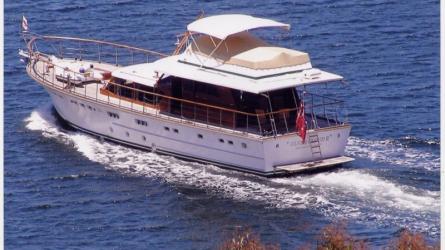 SILVER CLOUD II, 65' Halvorsen motor cruiser.