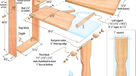 Folding table drawings