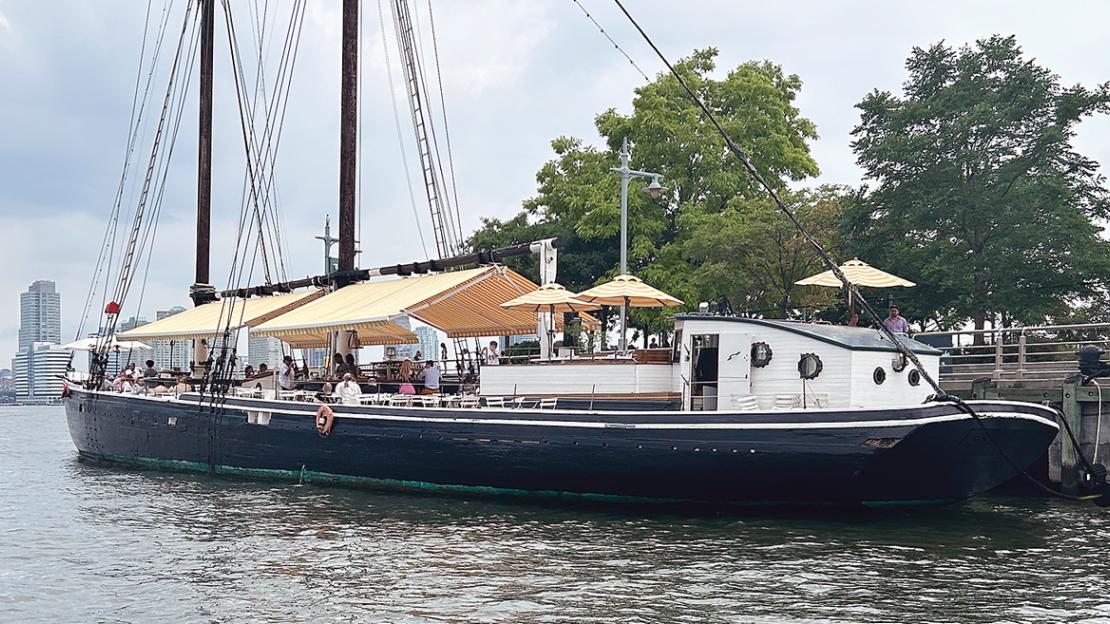 The SHERMAN ZWICKER moored at Pier 25.