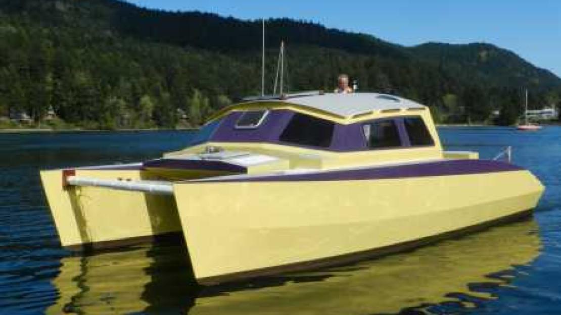 plywood power catamaran