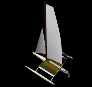 A trailerable small Trimaran