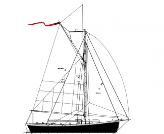 Kahuna Nui 37' cruising sailboat for wood/epoxy construction