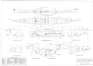 Petaluma rowing shell plans page one