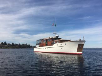 GEORGIA at anchor in Andrews Bay (c. March 2018).