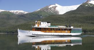 DISCOVERY, 87' D.M. Callis fantail motoryacht.