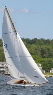 CHARISMA ex-EUNICE is a Boothbay Harbor One Design sloop.