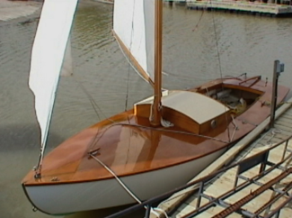 BIBI is a 16' 6" hard-chined, plywood centerboard sloop.