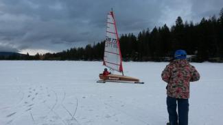 Tom Schock "stoked" after getting a nice ride in the Mini Skeeter.