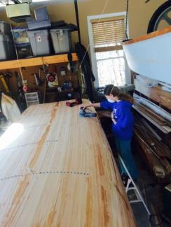 Jericho Bay Skiff under construction.