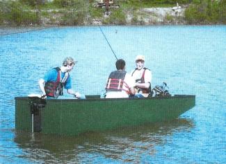 Fishing from the Jon Boat.