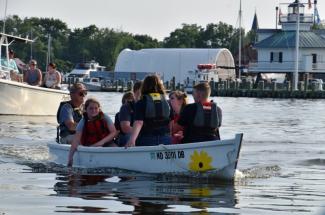 The launching of Mary and Susan at CBMM, St. Michaels, Md.