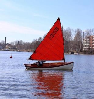 Test sail mid April in low temperature. The sea was still frozen just few days earlier.