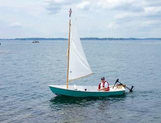 David McNaught sailing on the St. Lawrence River