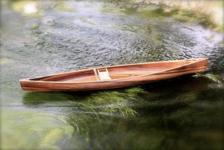 Solo Cedar Stip Canoe from Ashes Still Water Boats