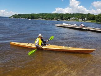 André Martel in his Endeavour 17 kayak.