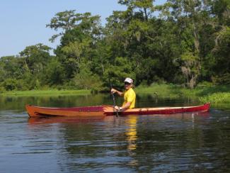 Mark in his Petrel Play Kayak