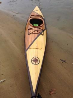 Cedar-strip deck on Sport Kayak