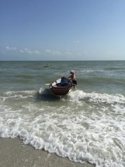 Chaisson Dory wooden rowboat