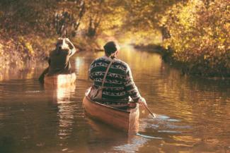 cedar strip solo canoe