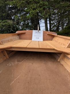 11' 4" Susan Skiff, up  close inside of stern view