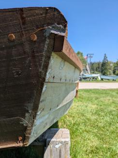 11' 4" Susan Skiff, starboard side up close stern view