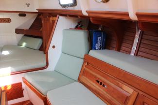 2012 40' Gartside Yawl, view inside seats
