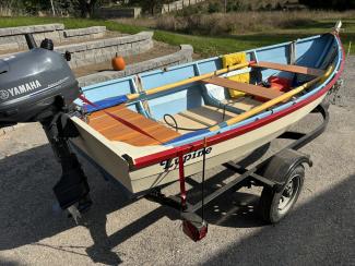 2021 Lapstrake Dory/Skiff. 12' 6", on trailer starboard stern view