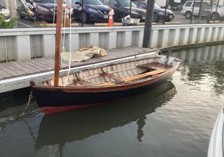 Catspaw tender, docked port side view