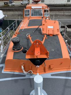 Ex-RNLI Silver Jubilee Lifeboat from UK, deck to pilot house