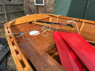 Goat Island Skiff, view of stern inside