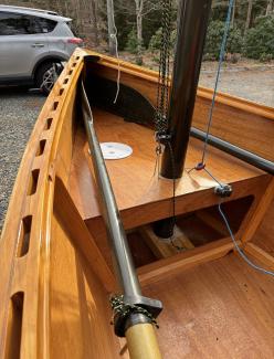 Goat Island Skiff, view from inside looking to bow