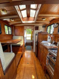 1973 PNW Trawler Live Aboard, dining/sitting area