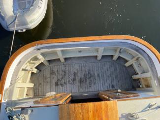1973 PNW Trawler Live Aboard, stern view from above