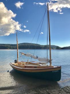 Chebacco 20, Cat Yawl, in water