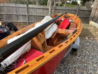 Goat Island Skiff, view from stern towards bow starboard side