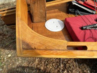 Goat Island Skiff, view of stern from above