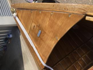 CW Barrett Bros Rangeley, up close view of bow