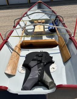 John Welsford Seagull Dory, view from inside looking towards bow