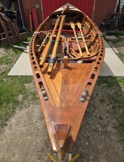 19' 7" Ketch Rigged Sailboat, view above,  on the hard