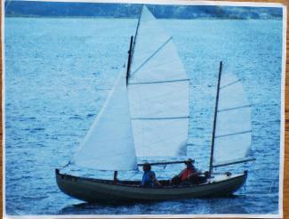 19' 7" Ketch Rigged Sailboat, picture undersail, port side