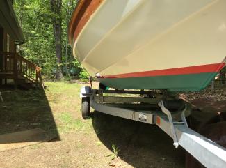 New England Classic, on trailer underneath view