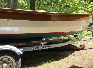 New England Classic, on trailer underside starboard view