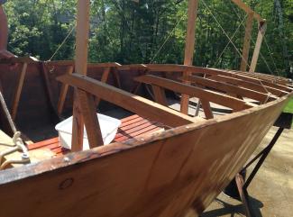 Wood Star, Partially Restored, up close starboard side