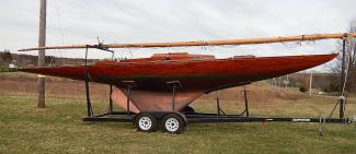 1935 22-Square-Meter Sloop, "Lancea", on trailer ,  starboard  side