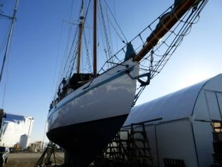 DIRIGO II at Haven Boatworks, LLC, 10.18.13. Photo by Luane Hanson. 